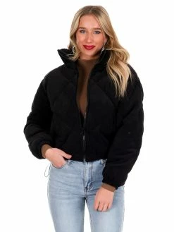 Love Tree Sale Quilted Corduroy Puffer Jacket December Steal