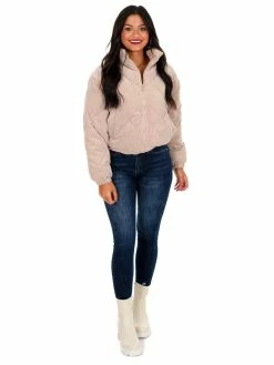 Love Tree Sale Quilted Corduroy Puffer Jacket December Steal