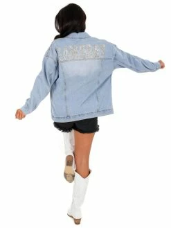 Love Tree Diamond Gameday Denim Jacket