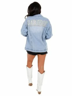 Love Tree Diamond Gameday Denim Jacket