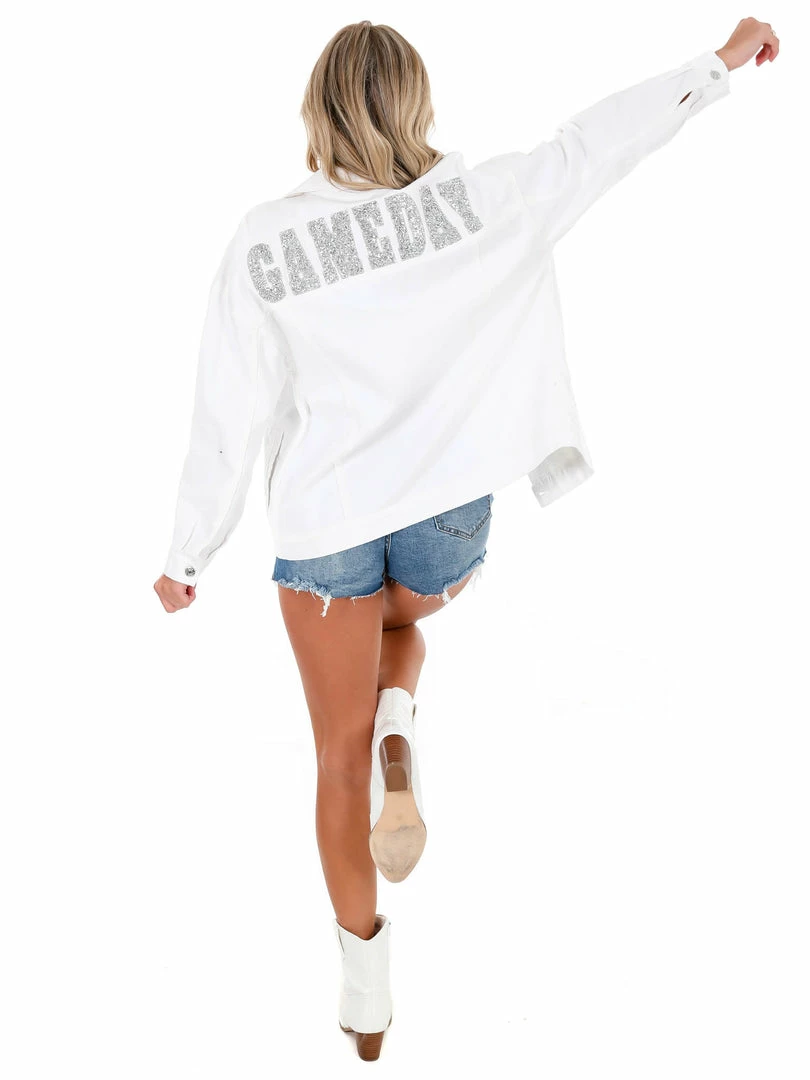 Flash Sale π Love Tree Diamond Gameday White Denim Jacket β¨ 2 Love Tree Diamond Gameday White Denim Jacket