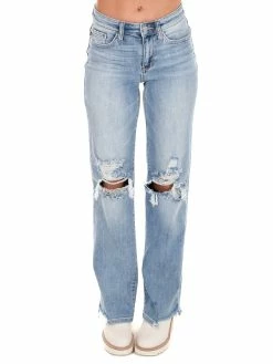 Judy Blue Bottoms Love Myself Destroy Straight Leg Jeans