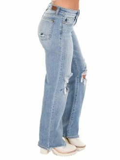 Judy Blue Bottoms Love Myself Destroy Straight Leg Jeans