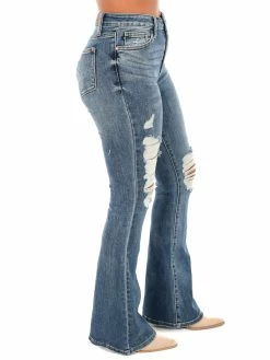 Judy Blue Knee Destroy Tall Flare Jeans