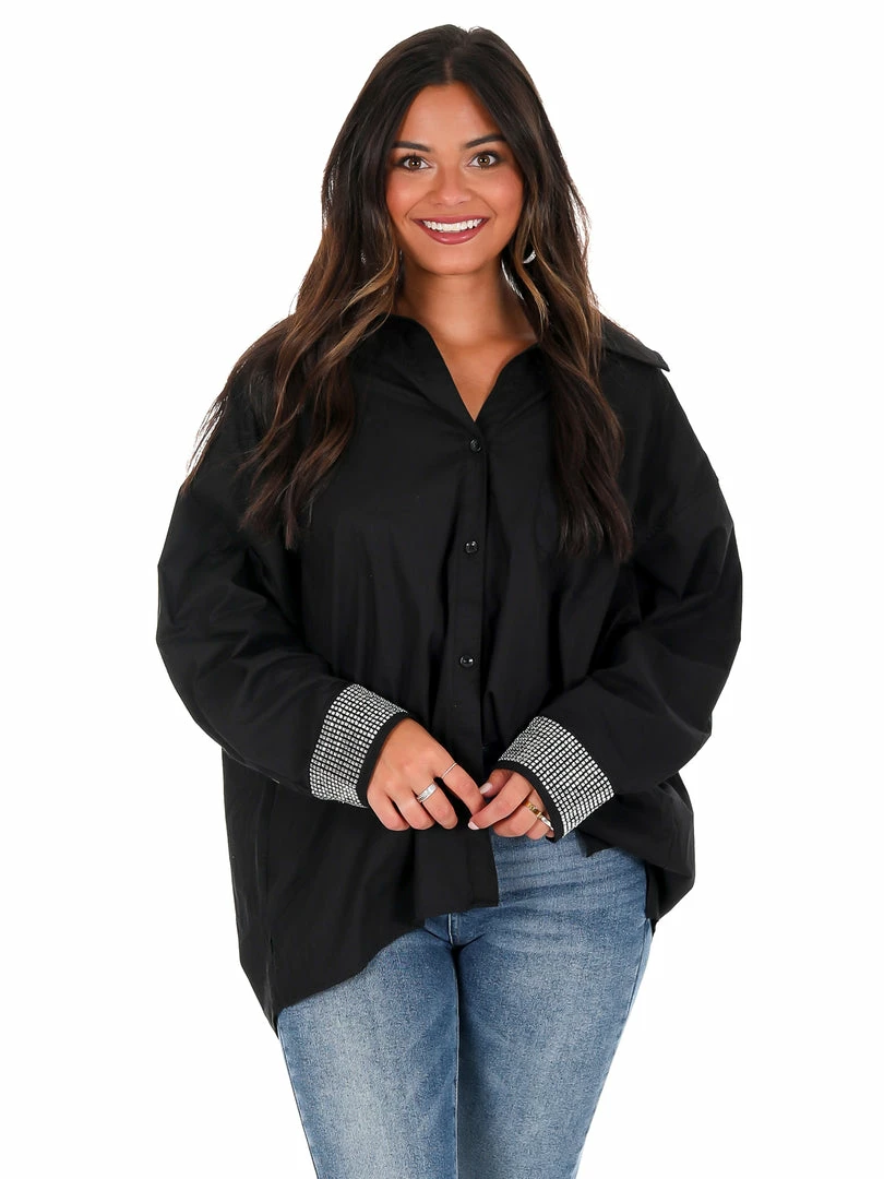 Coupon ๐ Day + Moon Tops Like It Is Studded Cuff Top ๐ 3 Day + Moon Tops Like It Is Studded Cuff Top