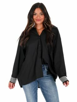 Coupon ๐ Day + Moon Tops Like It Is Studded Cuff Top ๐ 18 Day + Moon Tops Like It Is Studded Cuff Top