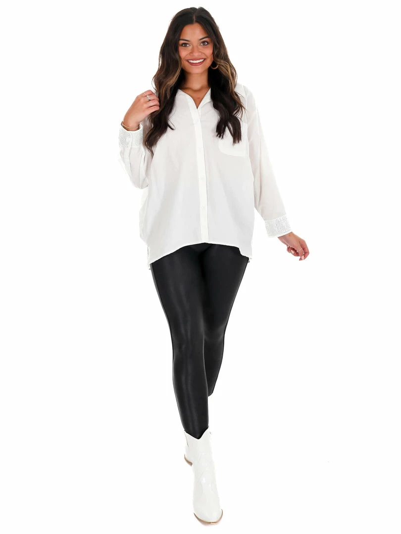 Coupon ๐ Day + Moon Tops Like It Is Studded Cuff Top ๐ 12 Day + Moon Tops Like It Is Studded Cuff Top
