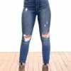 Apparel Bottoms For The Heart Dark High Rise Destroy Ankle Skinny Jeans