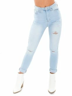 Cello Latest Trends Light High Rise Destroy Ankle Skinny Jean