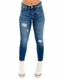 Cello Compliments Dark Mid Rise Ankle Skinny Jean