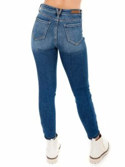 Cello Compliments Dark Mid Rise Ankle Skinny Jean