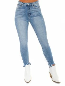 Cello Bottoms Influencer High Rise Ankle Skinny Jeans