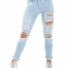 Cello Born To Run Light High Rise Destroy Ankle Skinny Jean