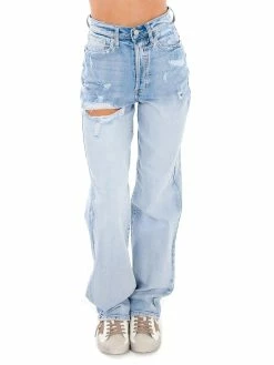 Cello London Calling Light Super High Rise Destroy Dad Jean Sale