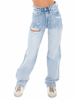 Cello London Calling Light Super High Rise Destroy Dad Jean Sale