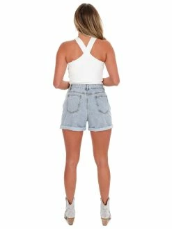 Allie Rose Apparel Game Plan White Halter Crop Top