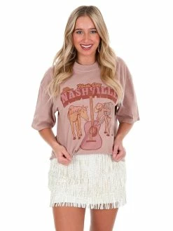 Bacon Lettuce Tomato Music City Nashville Oversized Graphic Tee