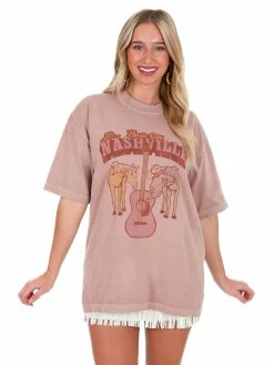 Bacon Lettuce Tomato Music City Nashville Oversized Graphic Tee