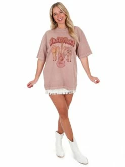 Bacon Lettuce Tomato Music City Nashville Oversized Graphic Tee