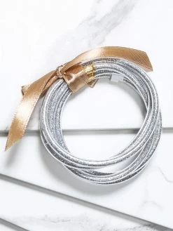 Accessories Glitter Filled Jelly Bracelet Set (5 Pack)