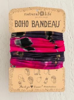 Accessories Hot Pink/grey Tiedye Boho Bandeau