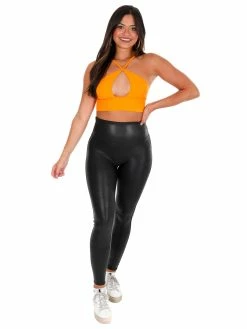 Better Be Cheerleader Front Cross Crop Top