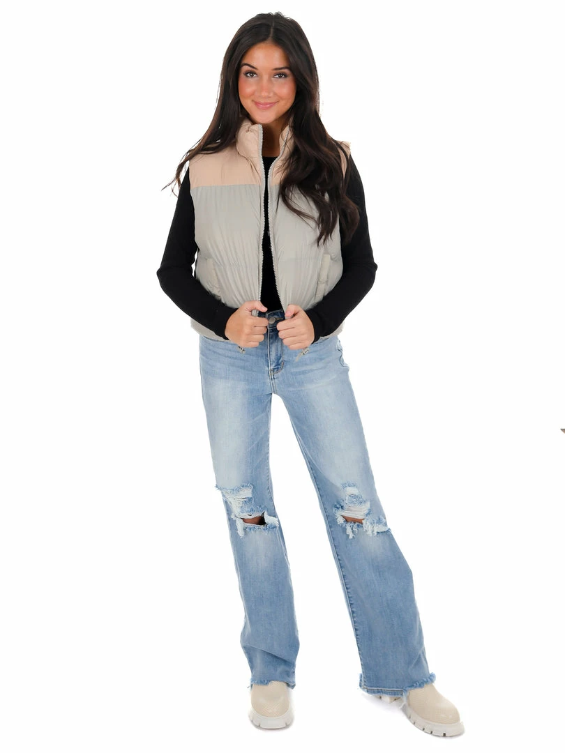 Outlet 🛒 Beivy Beside You Two Tone Puffer Vest JB Fit ❤️ 18 Beivy Beside You Two Tone Puffer Vest JB Fit