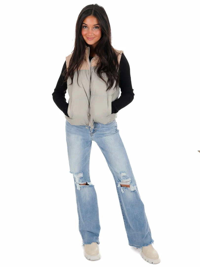 Outlet 🛒 Beivy Beside You Two Tone Puffer Vest JB Fit ❤️ 20 Beivy Beside You Two Tone Puffer Vest JB Fit