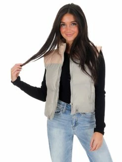 Outlet 🛒 Beivy Beside You Two Tone Puffer Vest JB Fit ❤️ 43 Beivy Beside You Two Tone Puffer Vest JB Fit