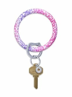 Accessories Pink Cheetah SilicOne Big O Key Ring Sale