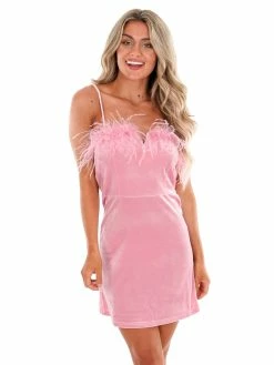 Cloud Ten La Vida Loca Pink Velvet Bodycon Dress Dresses