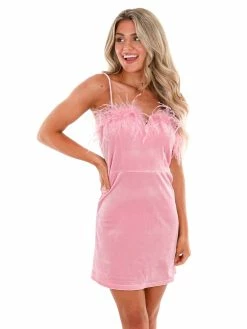 Cloud Ten La Vida Loca Pink Velvet Bodycon Dress Dresses