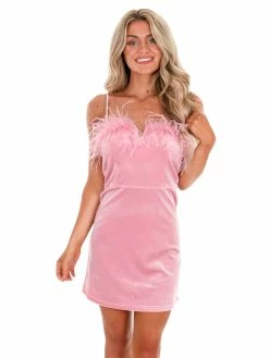 Cloud Ten La Vida Loca Pink Velvet Bodycon Dress Dresses