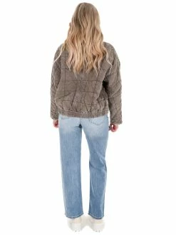 Zenana Shades Of Winter Quilted Dolman Jacket