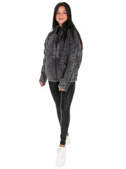 Zenana Shades Of Winter Quilted Dolman Jacket