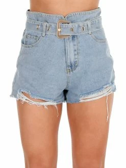 Cloud Ten Make You Dance Front Buckle Shorts Sale