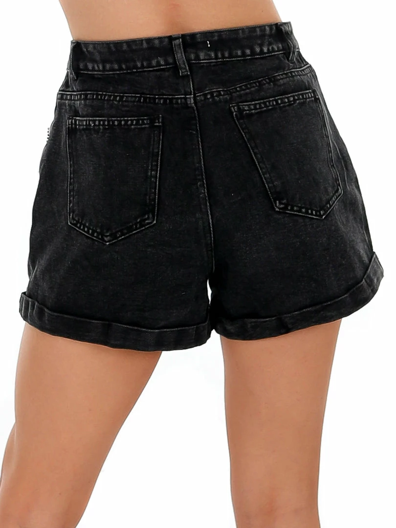 Best Pirce ๐ Cloud Ten Good Mood Black Rhinestone Fringe Jean Shorts ๐ 4 Cloud Ten Good Mood Black Rhinestone Fringe Jean Shorts