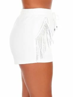 Cloud Ten Forever And For Always Rhinestone Fringe Shorts Sale