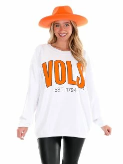 Charlie Southern Graphic Tees Vols TN Collegiate Corded Crew Pullover