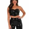 Main Strip Tops Still Shining Sequin Bra Tube Top