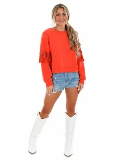 Cloud Ten Never Accept Defeat Fringe Sweatshirt Apparel