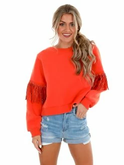 Cloud Ten Never Accept Defeat Fringe Sweatshirt Apparel