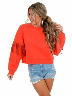 Cloud Ten Never Accept Defeat Fringe Sweatshirt Apparel