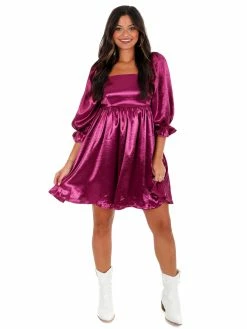 Entro Not In Love Satin Mini Dress