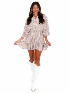 In The Beginning Last Goodbye Ivory Mini Dress