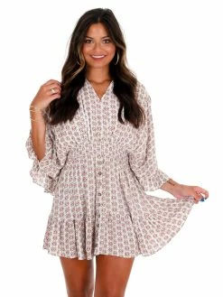 In The Beginning Last Goodbye Ivory Mini Dress