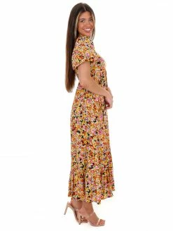 In The Beginning Could Be Forever Floral Midi Dress Sale