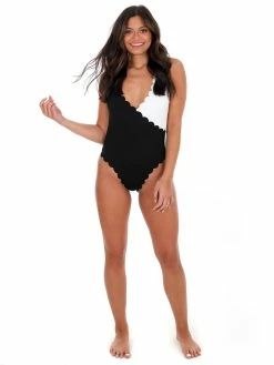Davi & Dani Beachside Babe Colorblock One Piece Swimsuit Sale