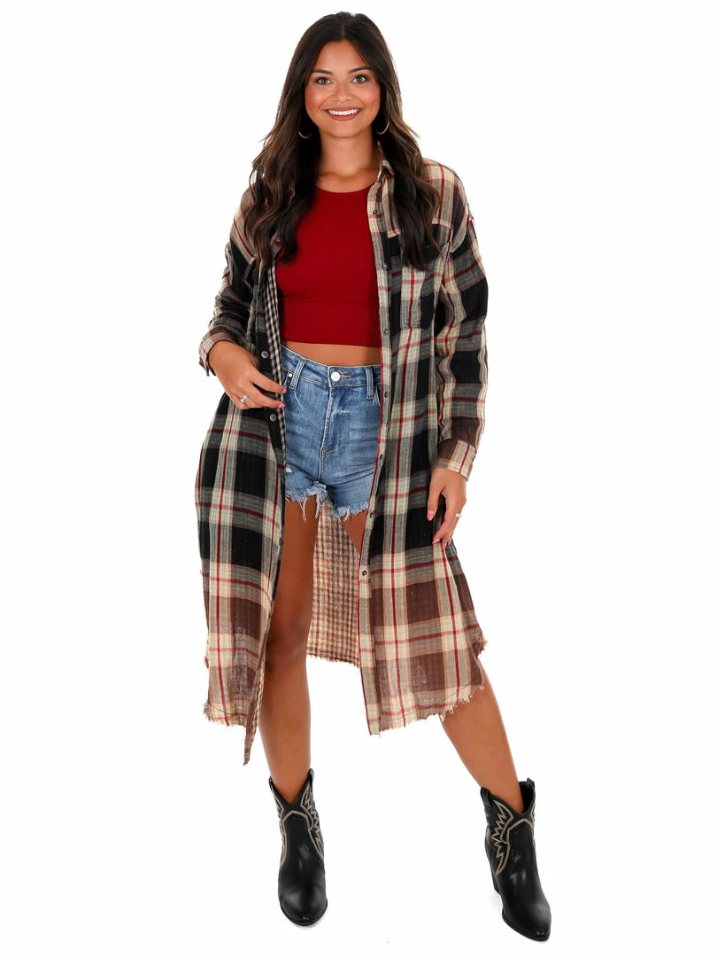 Brand new ✔️ Oli & Hali Back Again Plaid Button Down 👕 Shirt 👗 Dress 🔔 11 Oli & Hali Back Again Plaid Button Down Shirt Dress