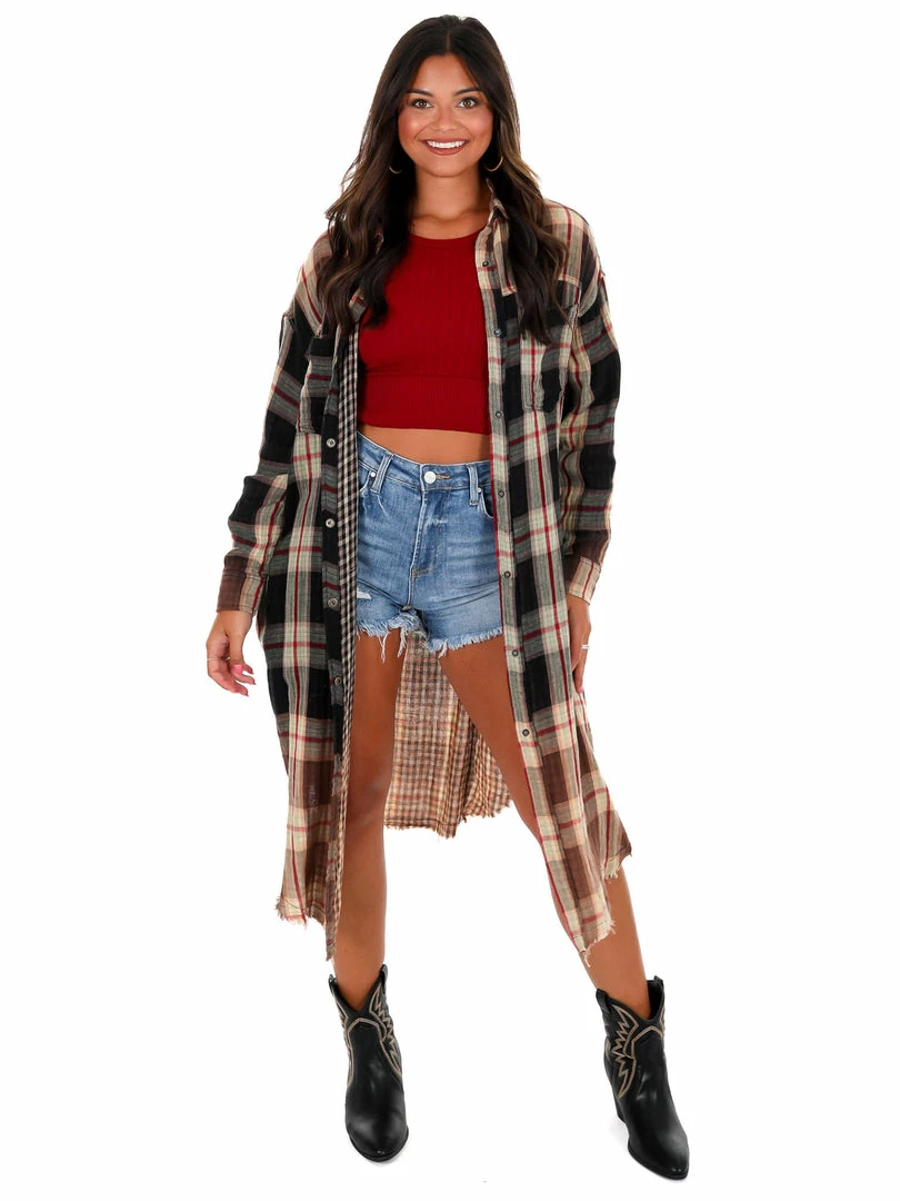 Brand new ✔️ Oli & Hali Back Again Plaid Button Down 👕 Shirt 👗 Dress 🔔 12 Oli & Hali Back Again Plaid Button Down Shirt Dress